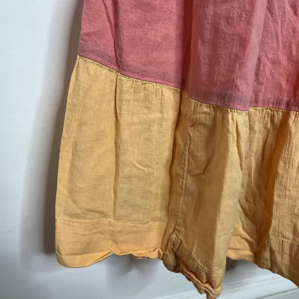 Old Navy Tiered Maxi Dress Colorblock Womens Size M Sundress Beach Vacation Cami